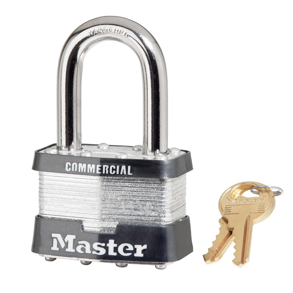 Master Lock 5KALF 2" (51mm) Wide Laminated Steel Pin Tumbler Padlock with 1-1/2" (38mm) Shackle, Keyed Alike w/ 3202 Keyway 