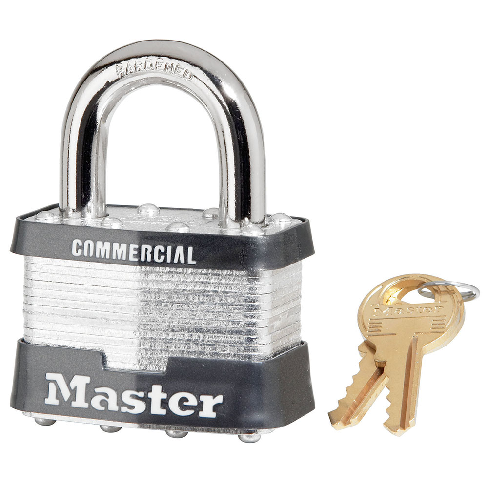 Master Lock 5KA 2" (51mm) Wide Laminated Steel Pin Tumbler Padlock, Keyed Alike w/ 0340 Keyway 