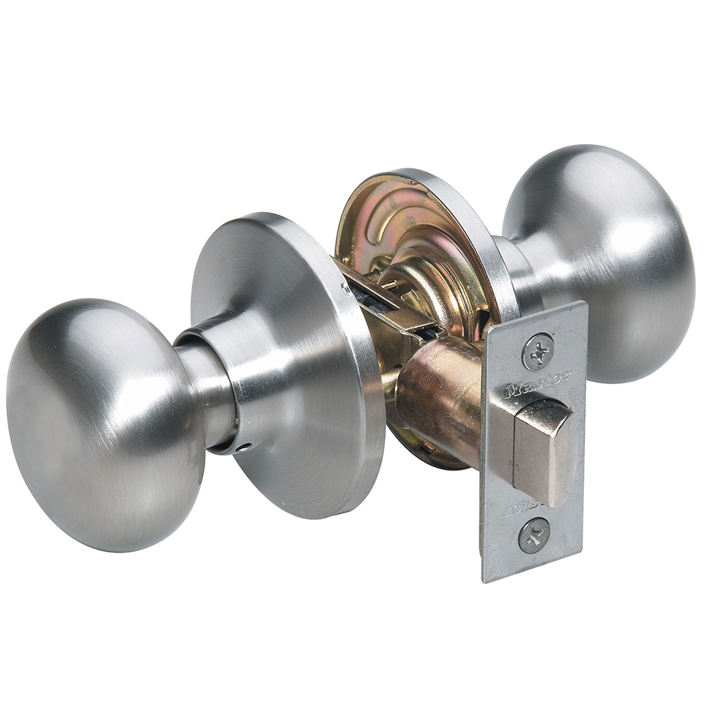 Master Lock BC0415BOX Residential Passage Biscuit Knob Satin Nickel