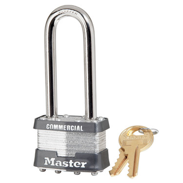 [1KALJ 2196] Master Lock 1KALJ 1-3/4" (44mm) Wide Laminated Steel Pin Tumbler Padlock with 2-1/2" (64mm) Shackle, Keyed Alike w/ 2196 Keyway 