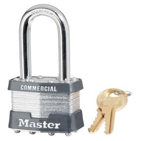 Master Lock 1KALF 1-3/4" (44mm) Wide Laminated Steel Pin Tumbler Padlock with 1-1/2" (38mm) Shackle, Keyed Alike w/ 3252 Keyway
