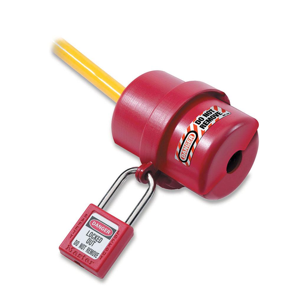 [487] Master Lock 487 Rotating Electrical Plug Lockout, 110 and 220 Volt Plugs