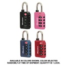 Master Lock 4691DWD 1-3/8" (35mm) Wide Set Your Own WORD Combination TSA-Approved Luggage Lock; Assorted Colors