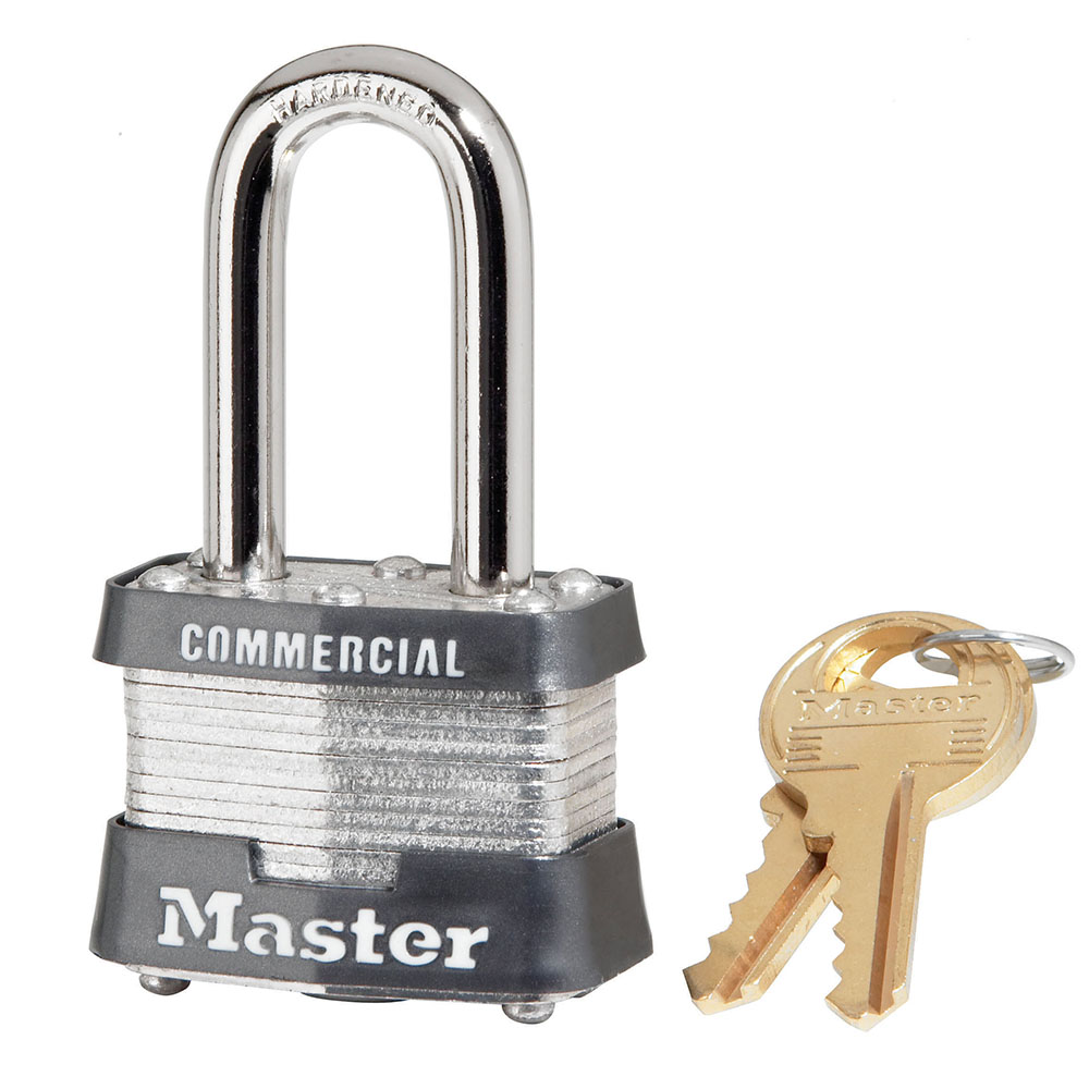 [3KALF 3212] Master Lock 3KALF 1-9/16" (40mm) Wide Laminated Steel Pin Tumbler Padlock with 1-1/2" (38mm) Shackle, Keyed Alike w/ 3212 Keyway