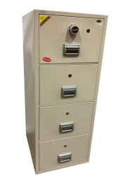 Brawn BIF-400T - 4 Drawer Fire-Proof Filing Cabinet with Electronic Keypad