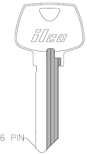 Ilco 6275LA O1007LA Sargent Key Blank 6 Pin S22