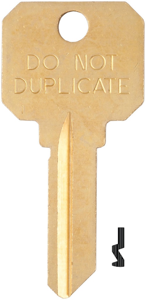 [DND-SC4 Brass] Ilco 1145 Schlage "C" Key Blank "Do Not Duplicate"
