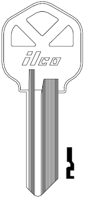 Ilco KW1-BR-50 Kwikset Key Blank 1176