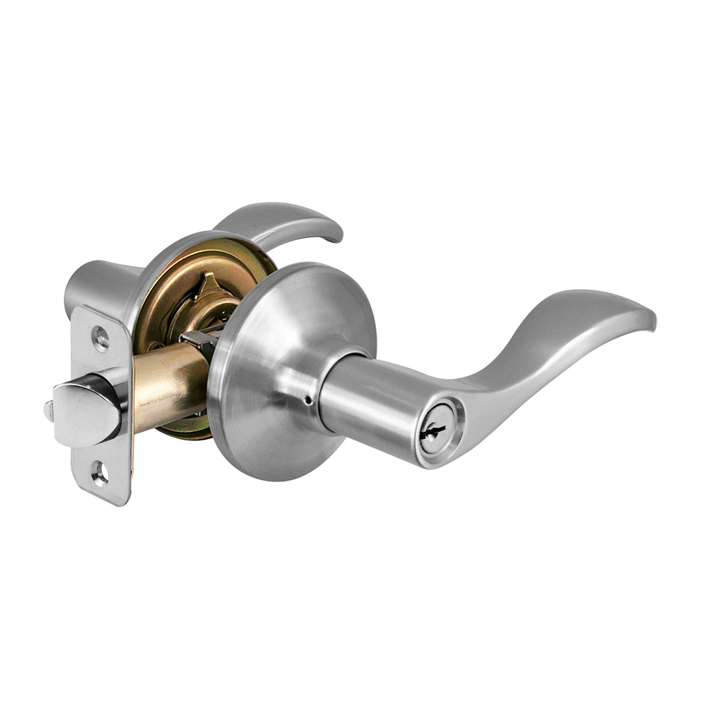 [WL0115KA4S] Master Lock WL0115KA4S Residential Entrance Wave Lever Satin Nickel Schlage