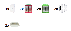 [CX-WC14AXSM-PS] Camden Aura Illuminated Surface Mount Two Door Restroom System