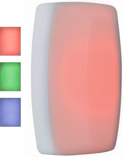 [CM-AF142SO] Camden Single Gang Multi-Color LED Dome Light w/ Sounder Selectable Red, Green, Blue or White. Selectable continuous or flashing LED.