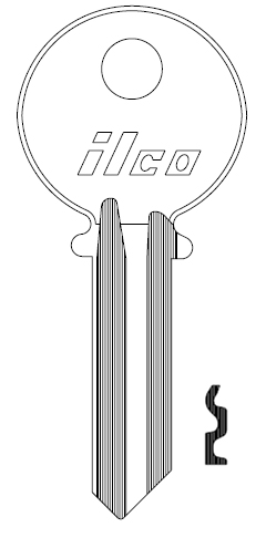 [Y1-BR-50PK] Ilco Y1-BR-50PK Key Blank 999 