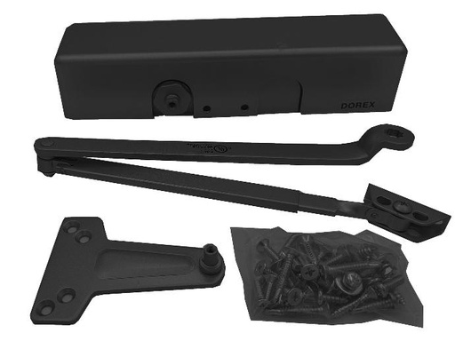 [1900MB] Dorex 1900 MB Grade 1 Matte Black Door Closer Adjustable 2-6