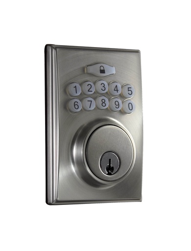 [DK201-MD15] Sure-Loc Electronic Modern Deadbolt 15 Satin Nickel