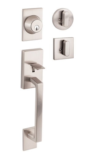 [KN507-S 15] Sure-Loc Koln Handleset Square Thumb Turn 15 Satin Nickel