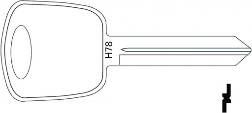 [1196CM] Ilco 1196CM Ford Key Blank H78