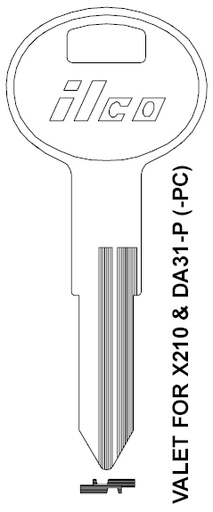 [X124] Ilco X124 Key Blank DA28