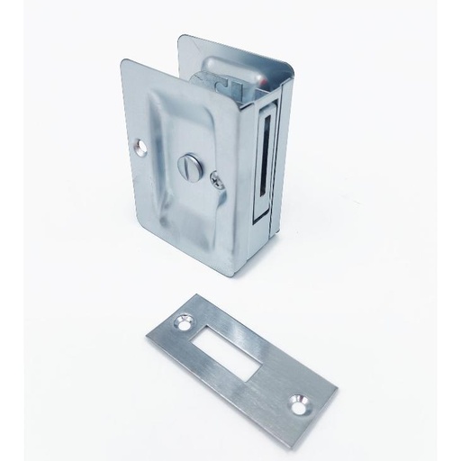 [2542C19] Pocket Door Lock, Privacy, Matte Black