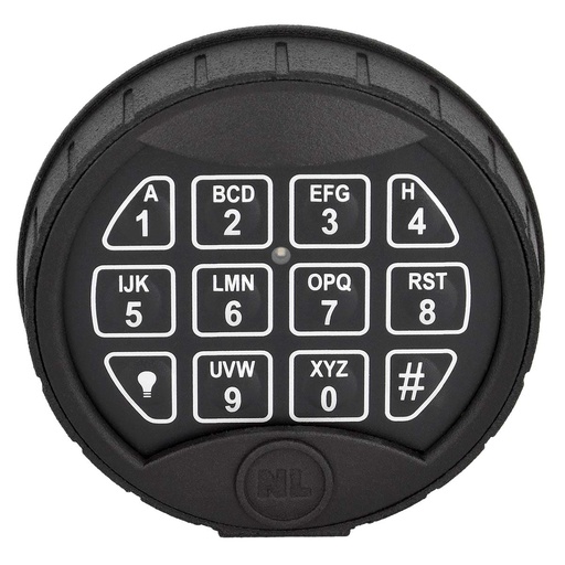 [TH20-D6] NL Lock TH20-D6 THinPut Black Textured Keypad. Rotating/Non-Rotating Keypad Only