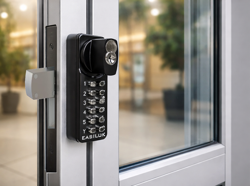 [SK15-31/32-DB-BLK] Easilok SK15 Key Override Mecahnical Keypad Lock 31/32 Backset Deadbolt Black Finish