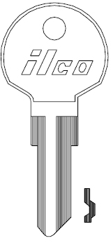 [1054UN] Ilco 1054UN Unican Key Blank IN29