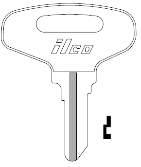 [1539] Ilco 1539 Kubota Key Blank