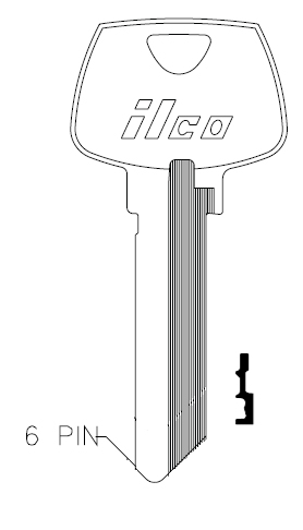 [O1007LDH] Ilco O1007LDH Sargent Key Blank