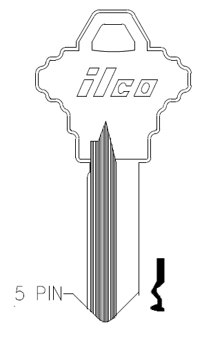 [1145L] Ilco 1145L Schlage Key Blank 