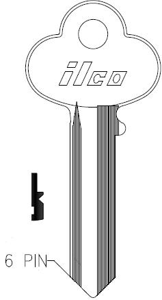[R1001EE] Ilco R1001EE Corbin Key Blank CO35