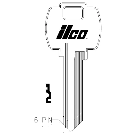 [A1054WD] Ilco A1054WD Falcon Key Blank 6 Pin FA3