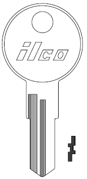 [1639] Ilco 1639 Larson/Bauer Key Blank LD1 AG-K5