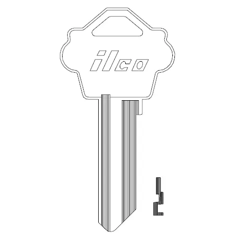 [1175N] 1175N Ilco Weslock Key Blank – WK2