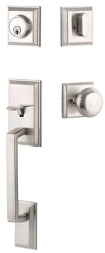 [YELT44WLKUS15] Yale YELT44WLKUS15 Ellington Single Cylinder Entry Set W/ Walker Knob Satin Nickel