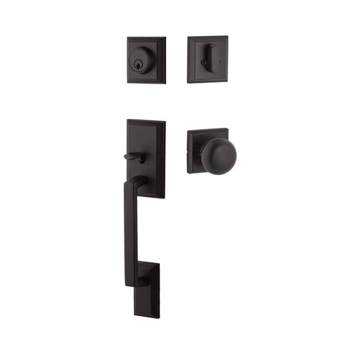 [YELT44WLKUS19] Yale YELT44WLKUS19 Ellington Single Cylinder Entry Set W/ Walker Knob Flat Black