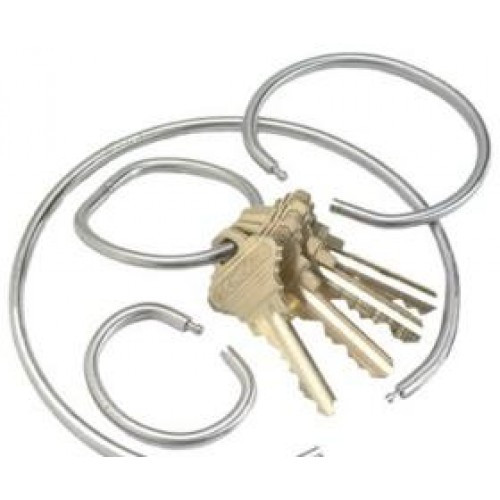 [278F] Key Systems 278F Flexible Tamper-Proof Key Rings - 1-5/8" (4cm)