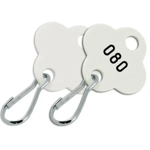 [25710] Lucky Line 1-100 Shamrock Tag, w/hook, White