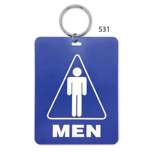 [53100] Lucky Line Mens Restroom Tag W/Ring