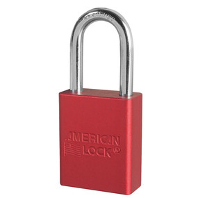 [A3106WORED] American A3106RED Solid Body Padlock IC Core Less Cylinder