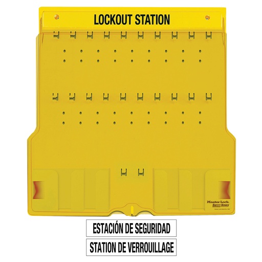 [1484B] Master Lock 1484B 20-Lock Covered Station with Trilingual Labels, Unfilled.