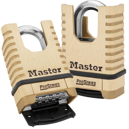 [1177] Master Lock 1177 2-1/4" (57mm) Wide ProSeries® Shrouded Brass Resettable Combination Padlock