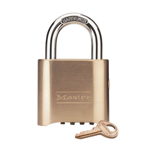 [176 P159] Master Lock 176 2" (51mm) Wide Resettable Combination Brass Padlock, w/ Supervisory Key Override P159