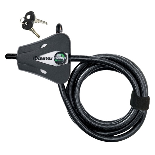[8418D] Master Lock 8418D 6ft (1.8m) Long x 5/16" (8mm) Diameter Python™ Adjustable Locking Cable; Silver and Black