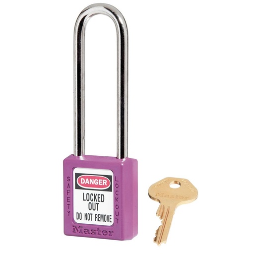 [410LTPRP] Master Lock 410LTPRP Purple Zenex™ Thermoplastic Safety Padlock, 1-1/2" (38mm) Wide with 3" (76mm) Shackle