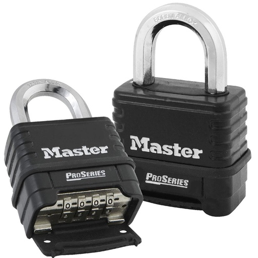 [1178] Master Lock 1178 2-1/4" (57mm) Wide ProSeries® Zinc Die-Cast Resettable Combination Padlock, Black