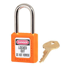 [410ORG] Master Lock 410ORG Orange Zenex™ Thermoplastic Safety Padlock, 1-1/2" (38mm) Wide with 1-1/2" (38mm) Tall Shackle