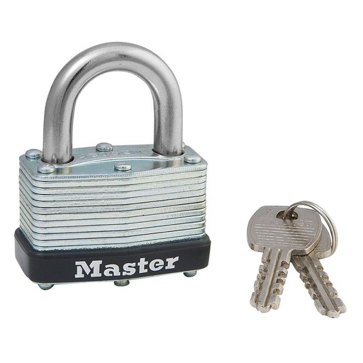 [500KA 255] Master Lock 500KA 1-3/4" (44mm) Wide Laminated Steel Warded Padllock, Keyed Alike w/ 255 Keyway 
