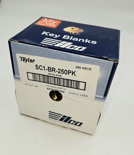[SC1-BR-250PK] Ilco SC1-BR-250PK Schlage Brass Key Blank
